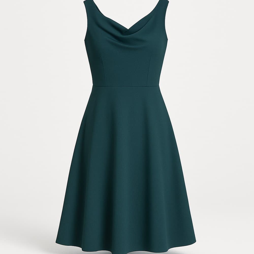 Draped A-Line Dress