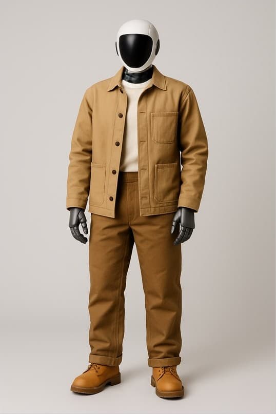 Unitree R1 in RoboWear utility fit