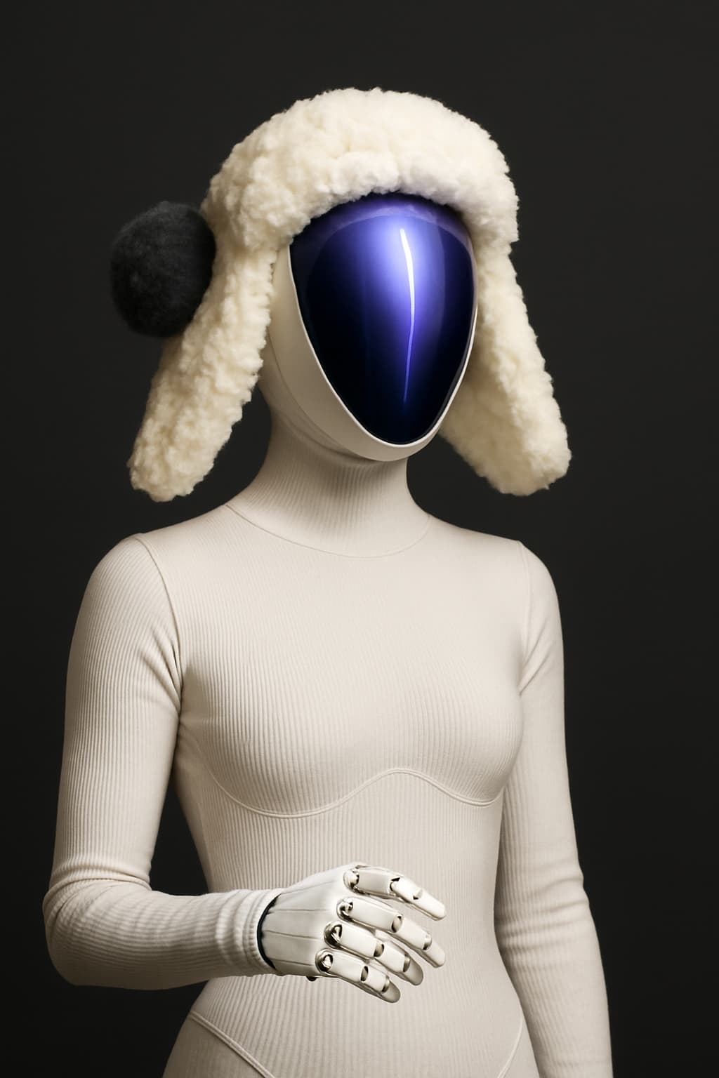 XPENG IRON in RoboWear fur hat fit