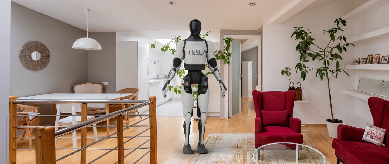 Tesla Optimus Gen 3 in the home scene