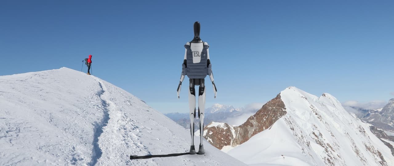 Tesla Optimus Gen 3 in the summit scene